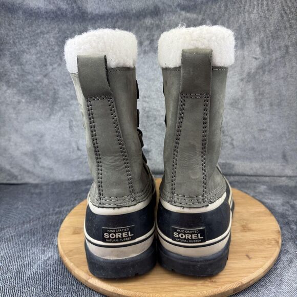 Sorel Caribou Boots Womens Size 8 Gray Waterproof Winter Snow Warm NL1005-051 - Picture 5 of 11